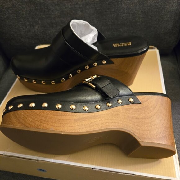Michael Kors Rye Studded Black Clogs - Picture 2 of 5